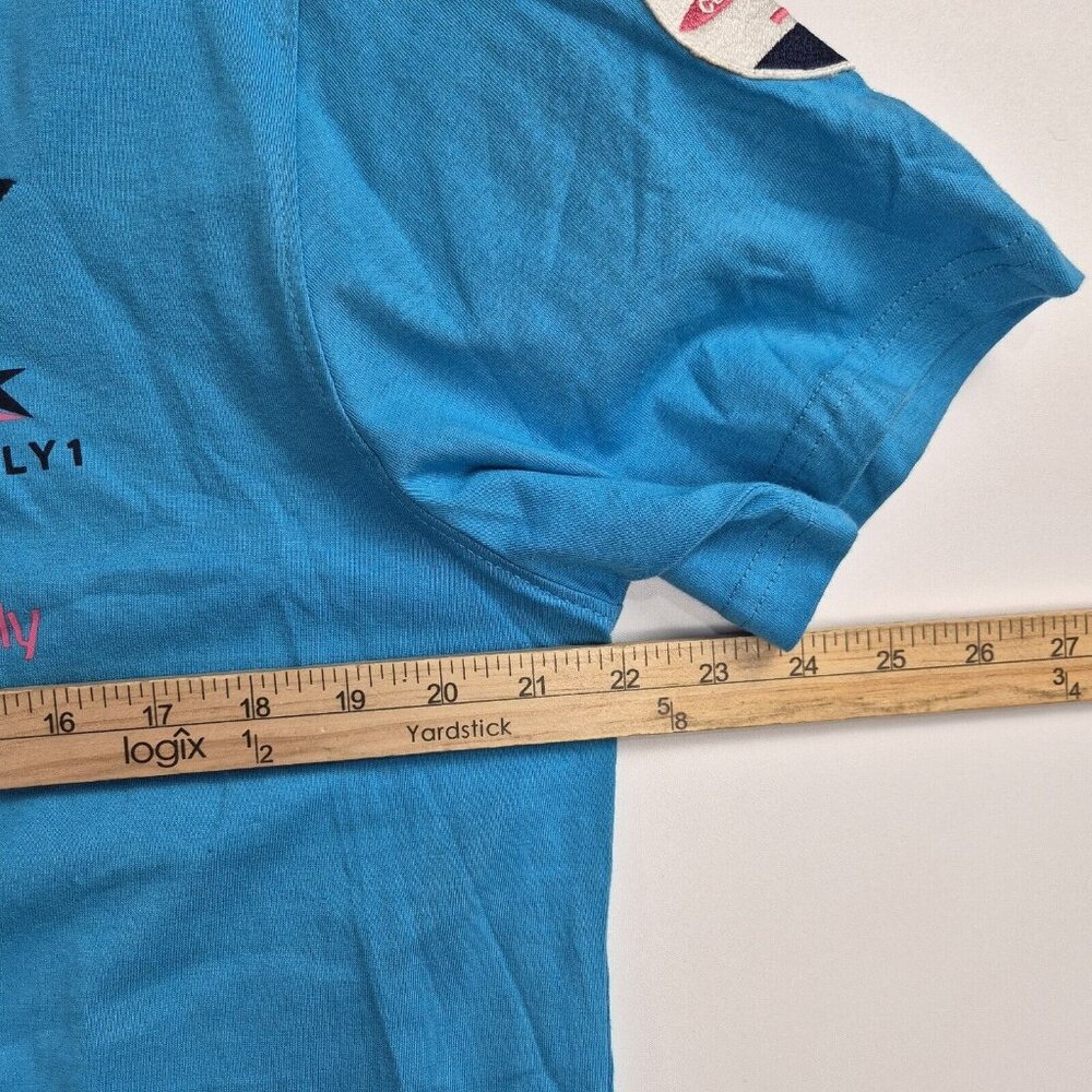 Born Fly Men's T-Shirt Size XL Embroidery Blue Cloud Hoppers Airlines (42) - Picture 7 of 8